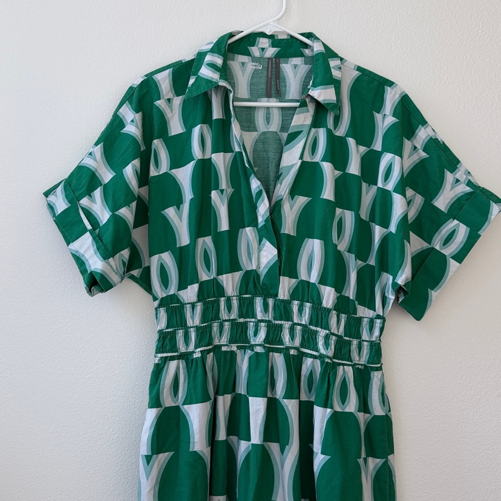 Anthropologie The Somerset Maxi Dress: Shirt Dress Edition in Green size M - Picture 8 of 14